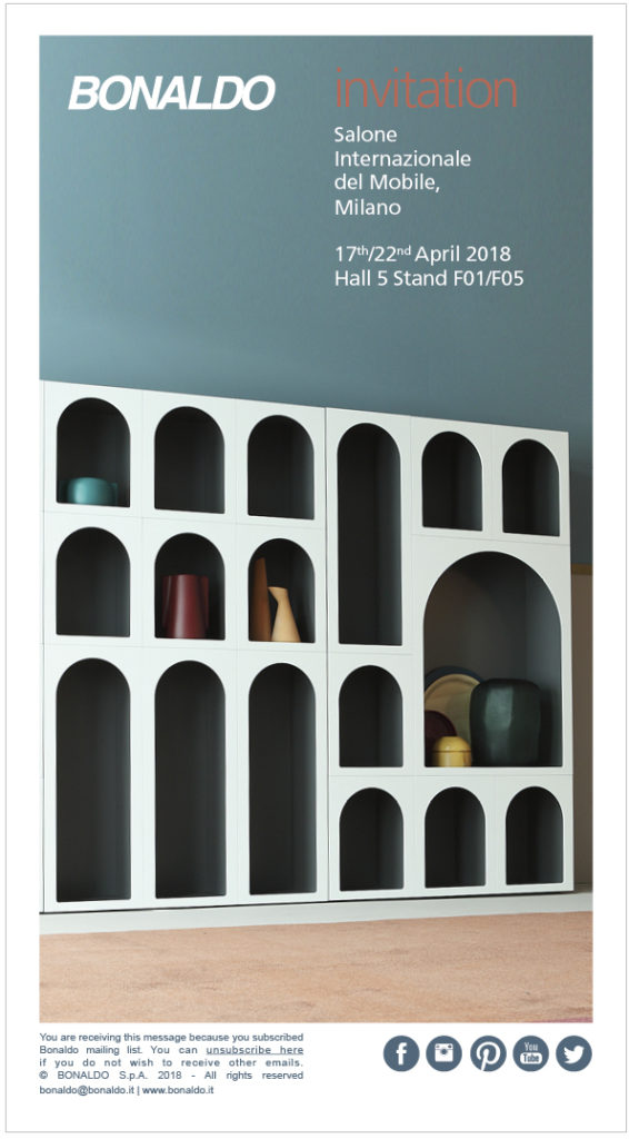 Invito Salone del Mobile Bonaldo